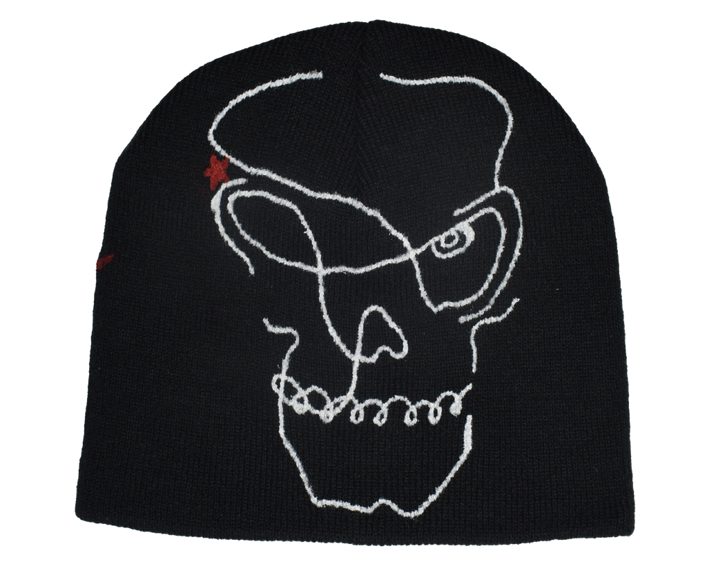 Skull line drawing Beanie