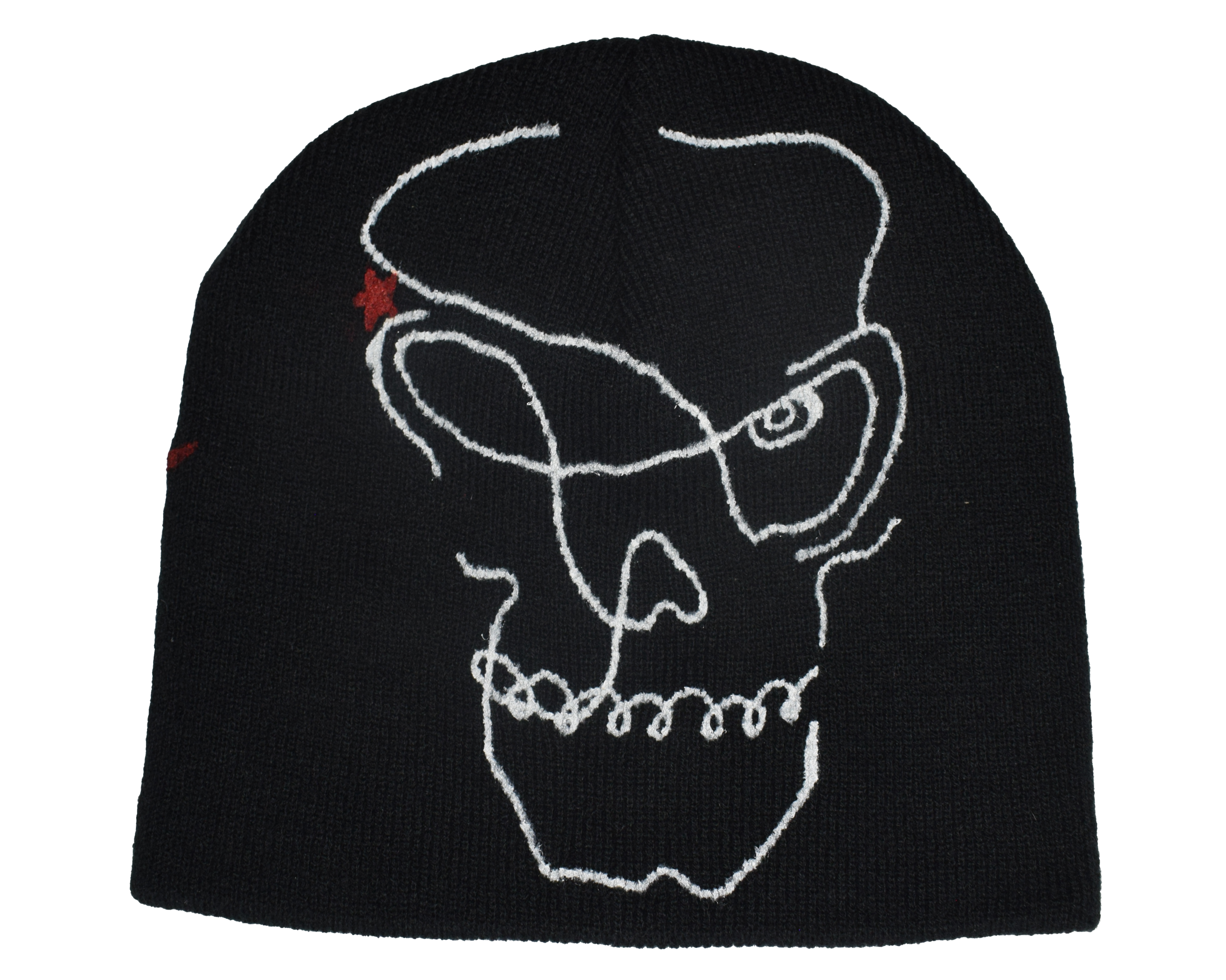 Skull line drawing Beanie