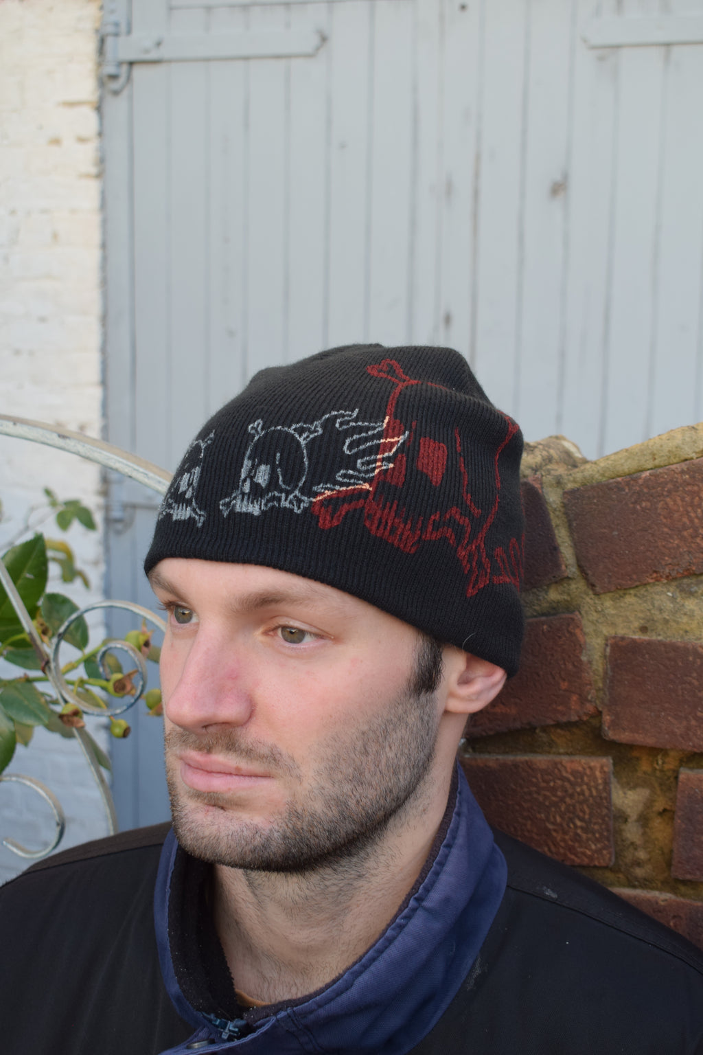 Skulls Beanie (Olive)